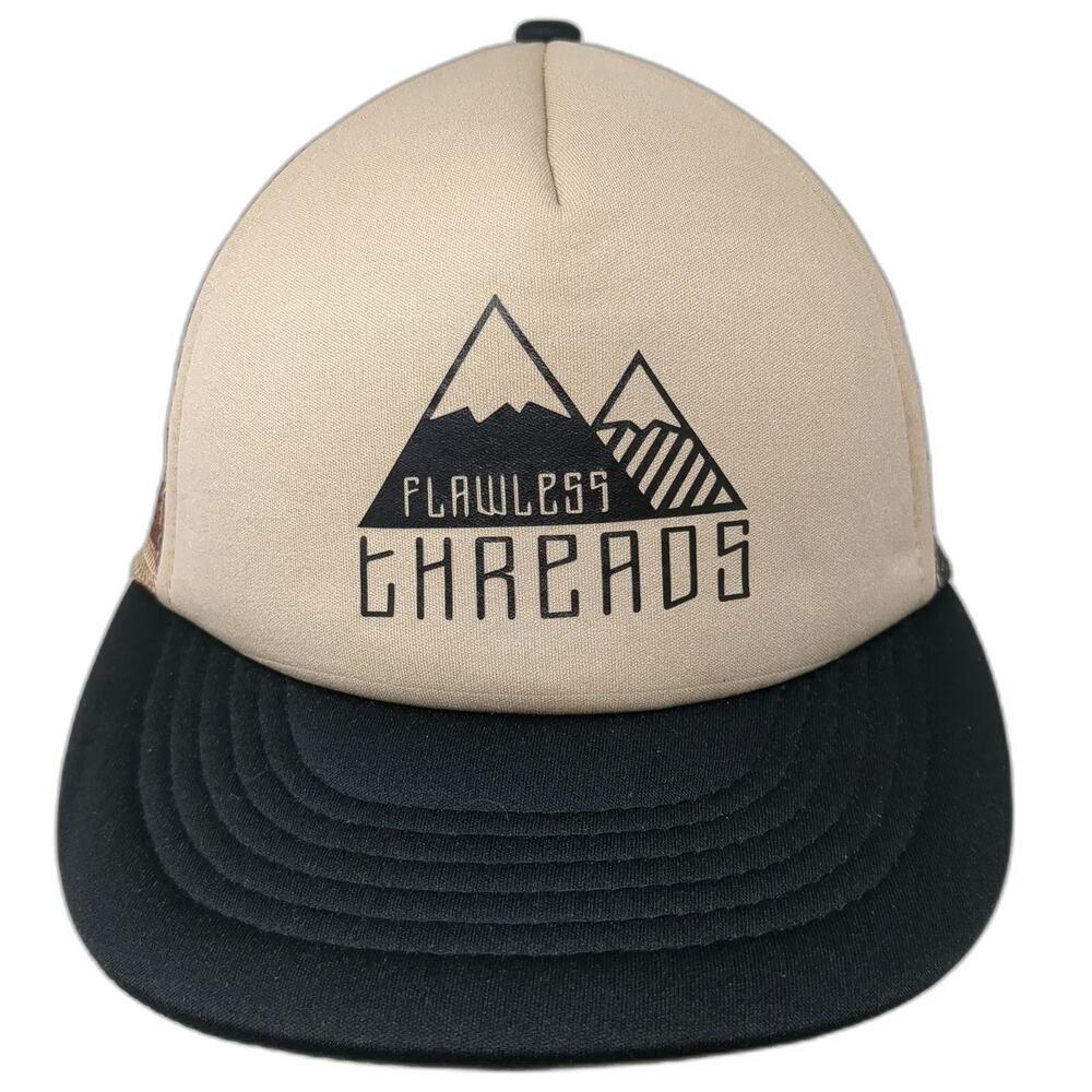 Augusta Sportswear Trucker Hat Beige Black One Size Flawless Threads Camo hat